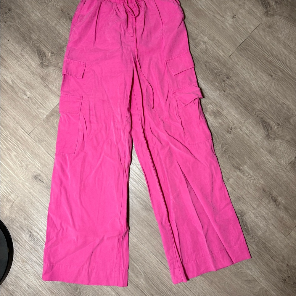 a new day Bright Pink Wide-Leg Cargo Pants